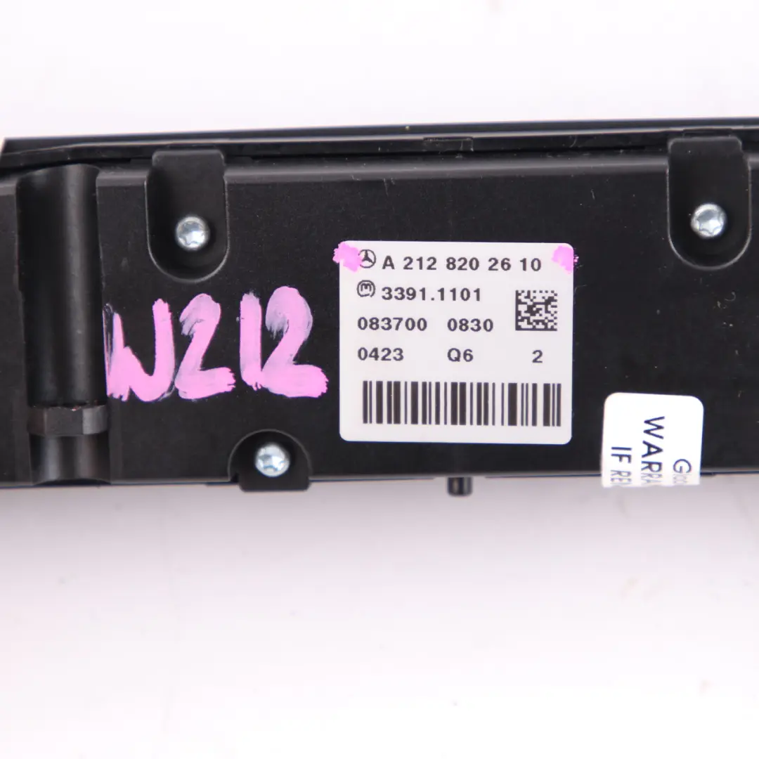 Switch Panel Mercedes W212 Dashboard Heated Seats Control Unit - SKU A2128202610 - Part number A2128202610