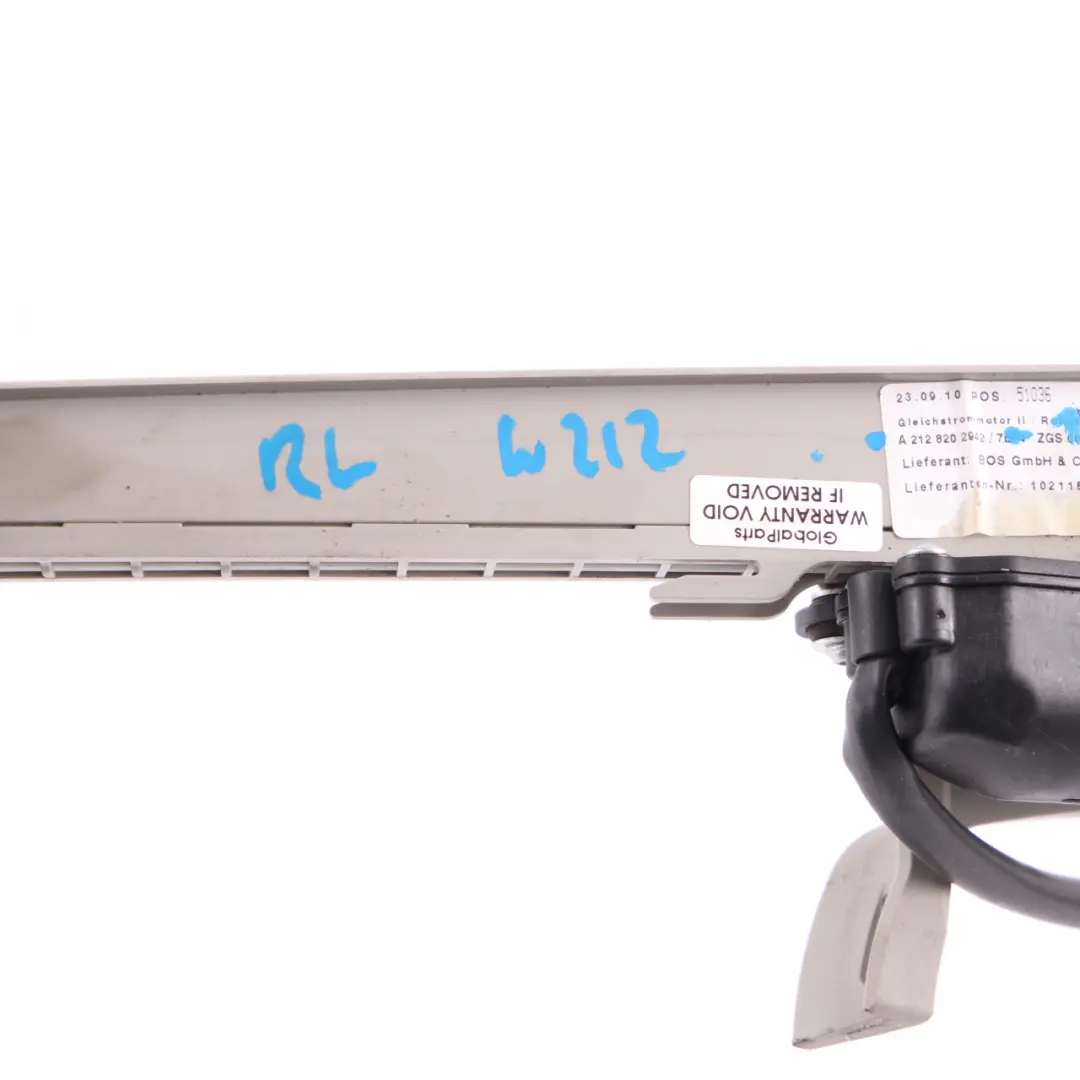 Trunk Load Cover Rear Left N/S Rail Power Motor Grey to Mercedes W212 with Part number A2128202942 Mercedes W212 Trunk Load Cover Rear Left N/S Rail Power Motor Grey - SKU A2128202942-1 - Part number A2128202942