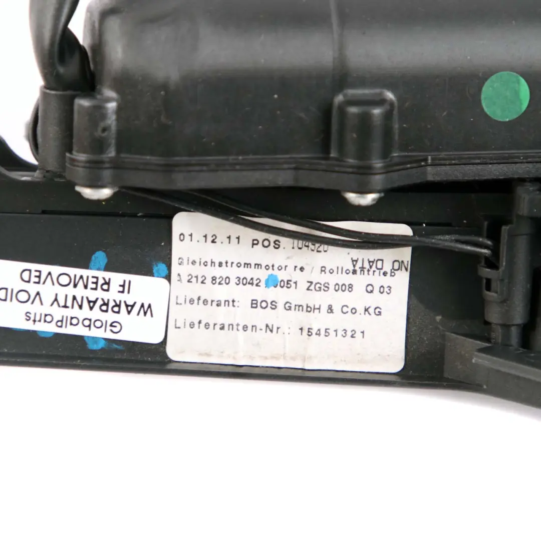 Mercedes W204 Kofferraumabdeckung rechts hinten Rail Power Motor - SKU A2128203042 - Teilenummer A2128203042