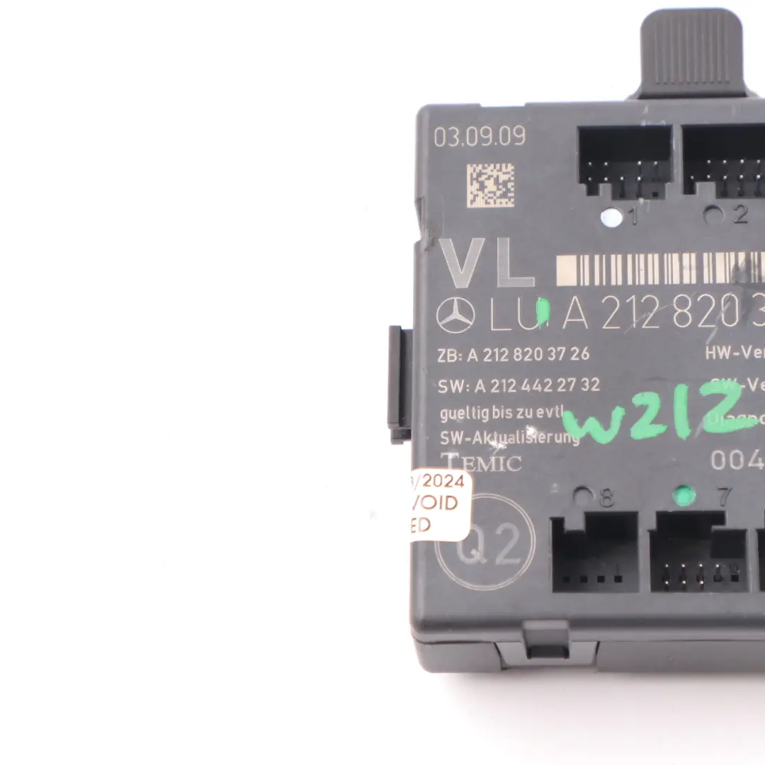 Door Module Mercedes W212 Front Left N/S Door Control Unit to with Part number A2128203385 Door Module Mercedes W212 Front Left N/S Door Control Unit - SKU A2128203385 - Part number A2128203385