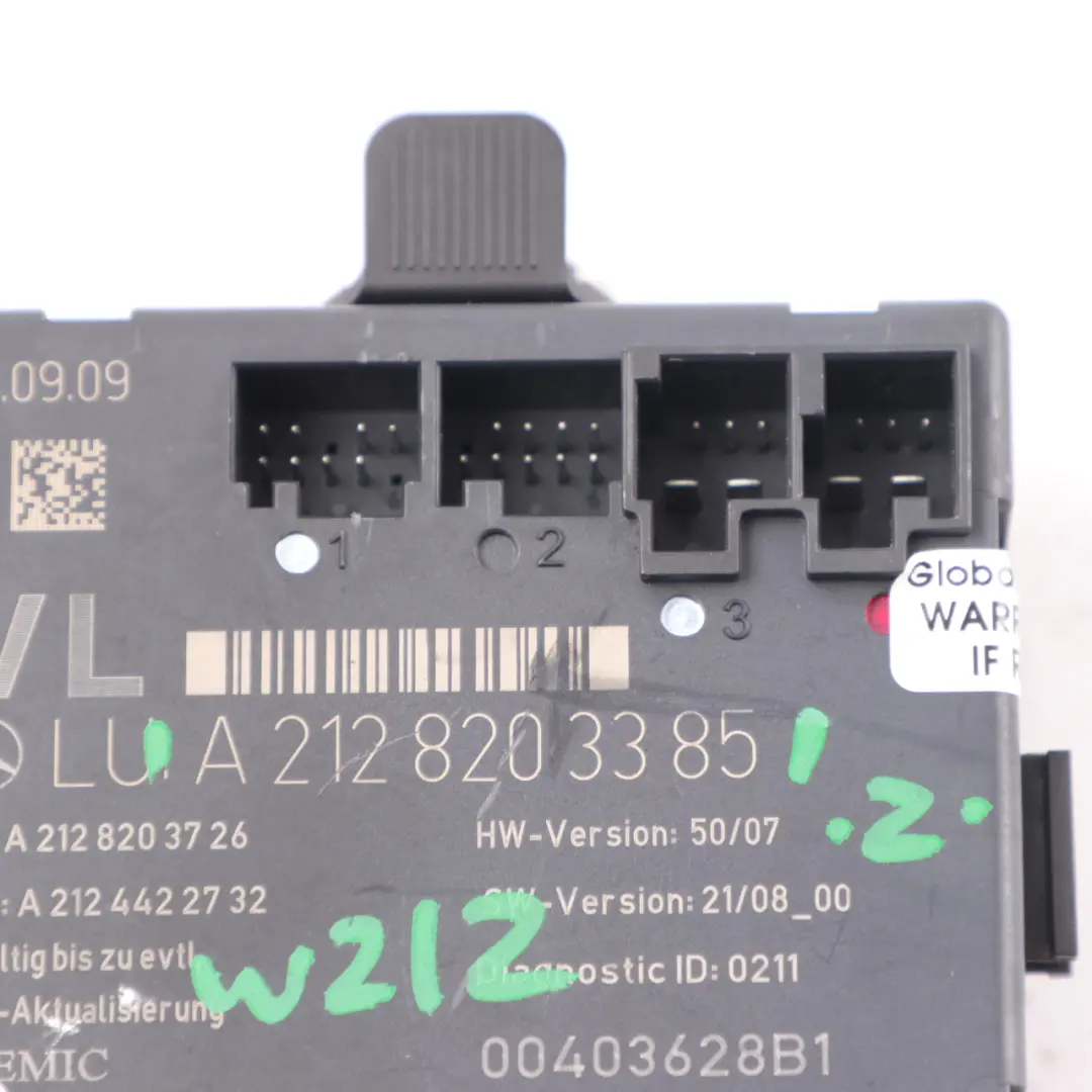 Door Module Mercedes W212 Front Left N/S Door Control Unit to with Part number A2128203385 Door Module Mercedes W212 Front Left N/S Door Control Unit - SKU A2128203385 - Part number A2128203385