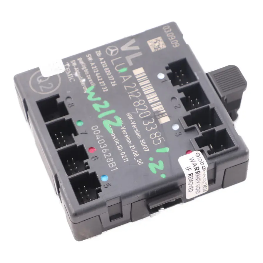 Door Module Mercedes W212 Front Left N/S Door Control Unit to with Part number A2128203385 Door Module Mercedes W212 Front Left N/S Door Control Unit - SKU A2128203385 - Part number A2128203385