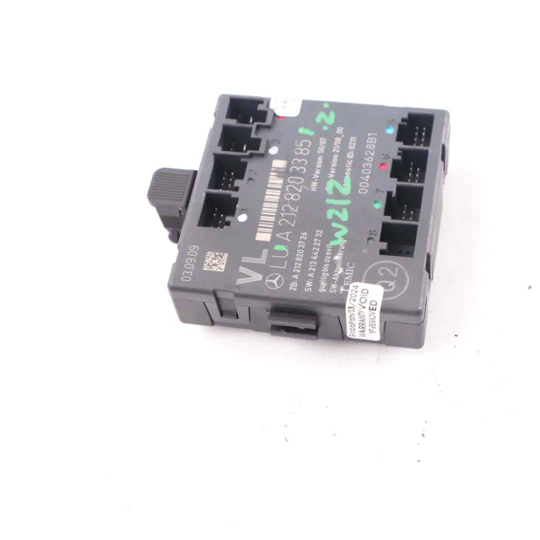 Door Module Mercedes W212 Front Left N/S Door Control Unit to with Part number A2128203385 Door Module Mercedes W212 Front Left N/S Door Control Unit - SKU A2128203385 - Part number A2128203385