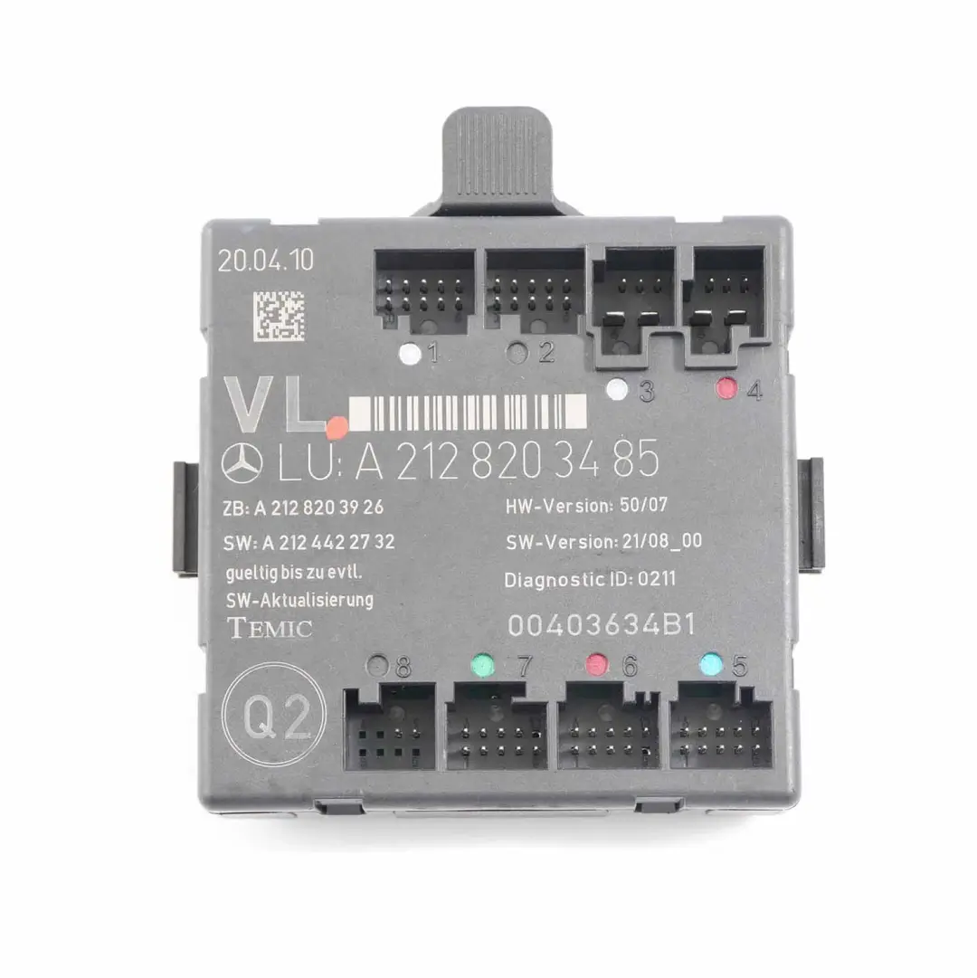  Door Module Mercedes W204 W212 Front Left N/S Control Unit Module - SKU A2128203485 - Part number A2128203485