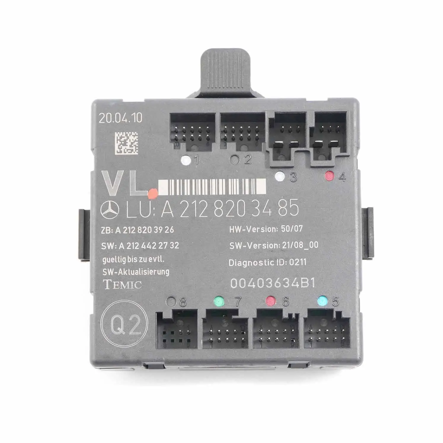 Módulo Puerta Mercedes W204 W212 Módulo Control Delantero Izquierdo A2128203485