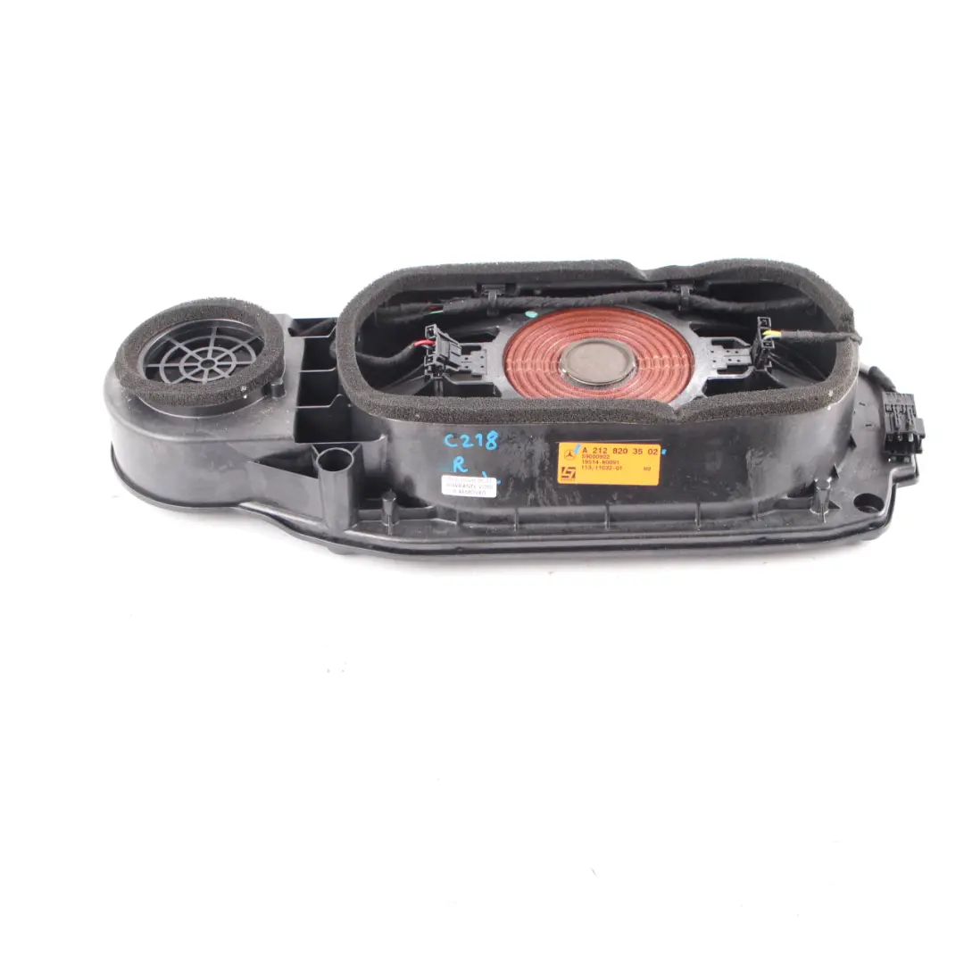 Mercedes W218 Parcel Shelf Speaker Rear Right O/S Trunk Panel - SKU A2128203502 - Part number A2128203502