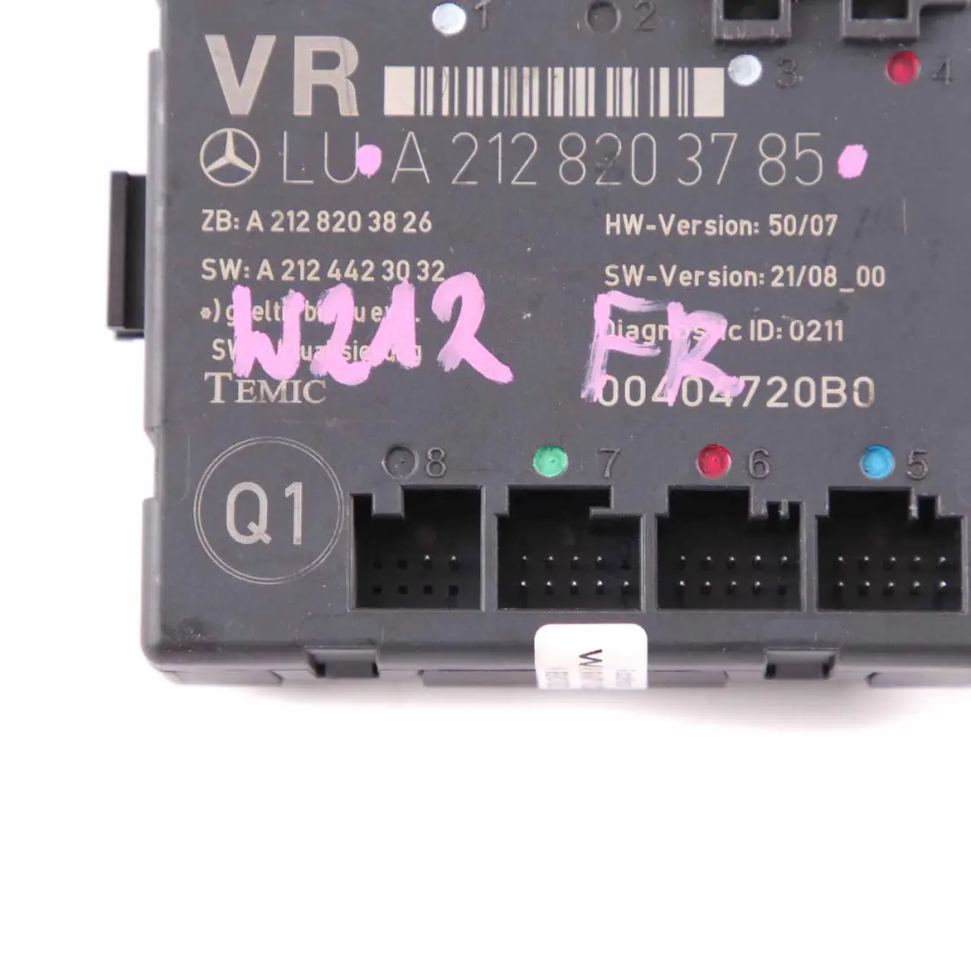  Modulo Porta Mercedes W204 W212 Unita Controllo Anteriore Destra VST - SKU A2128203785 - Numero di parte A2128203785