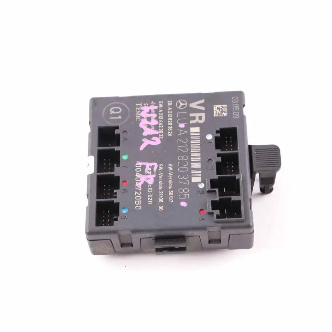 Modulo Puerta Mercedes W204 W212 Unidad Control Delantera Derecha VST para con número de pieza A2128203785 Modulo Puerta Mercedes W204 W212 Unidad Control Delantera Derecha VST - SKU A2128203785 - Número de pieza A2128203785