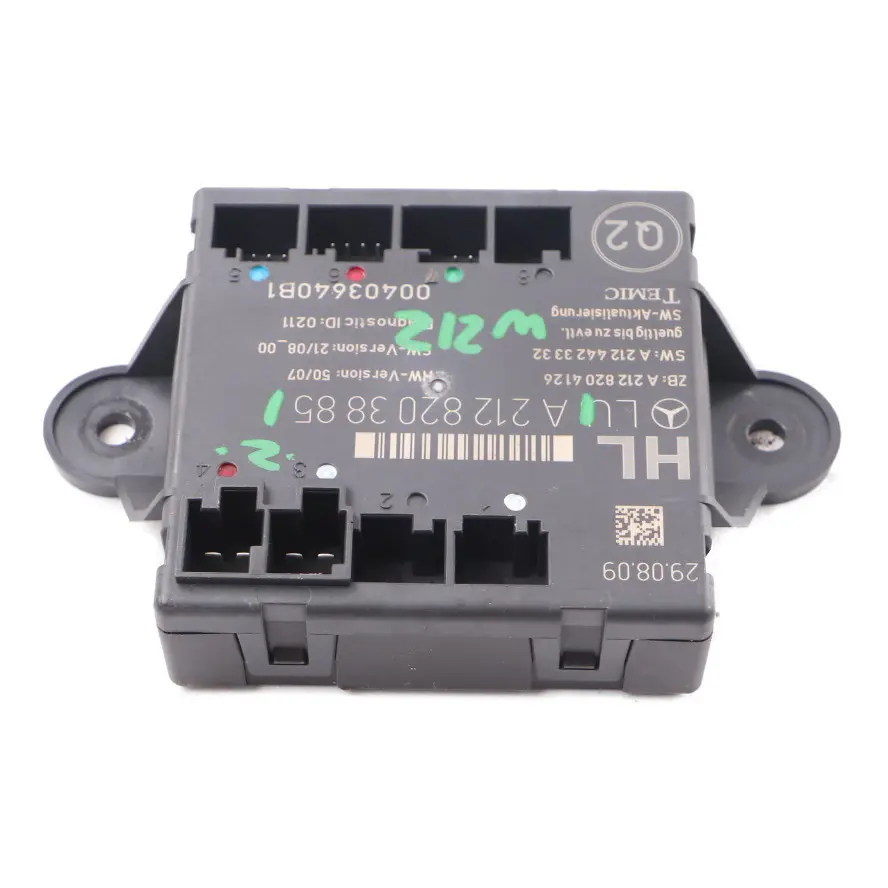 Door Module Mercedes W212 Rear Left N/S Door Control Unit Module to with Part number A2128203885 Door Module Mercedes W212 Rear Left N/S Door Control Unit Module - SKU A2128203885 - Part number A2128203885