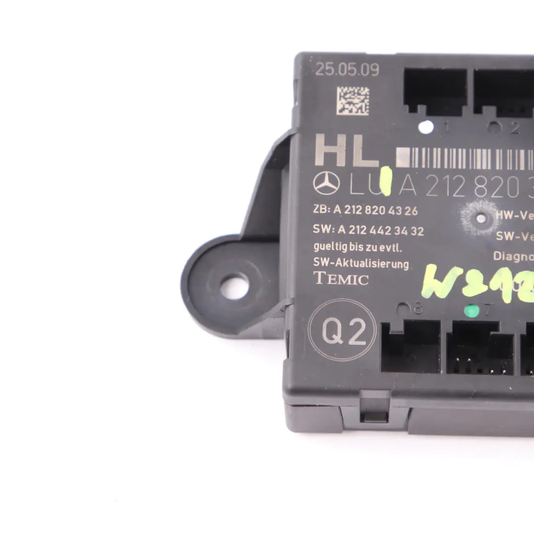 Door Module Rear Left N/S Control Unit Module to Mercedes W204 W212 with Part number A2128203985 Mercedes W204 W212 Door Module Rear Left N/S Control Unit Module - SKU A2128203985 - Part number A2128203985