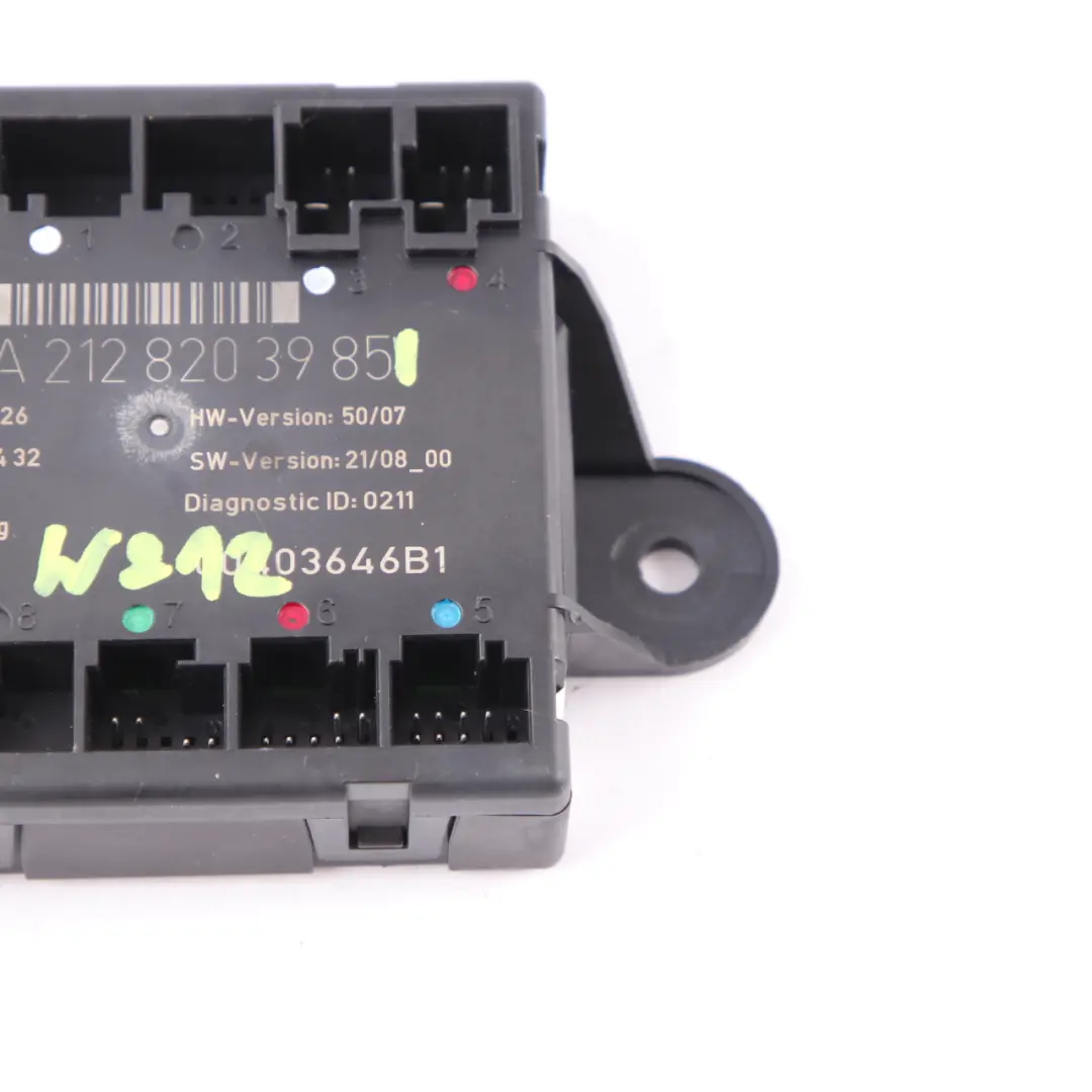 Mercedes W204 W212 Door Module Rear Left N/S Control Unit Module - SKU A2128203985 - Part number A2128203985