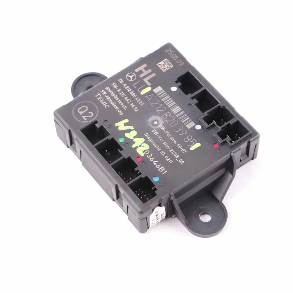 Mercedes W204 W212 Door Module Rear Left N/S Control Unit Module - SKU A2128203985 - Part number A2128203985