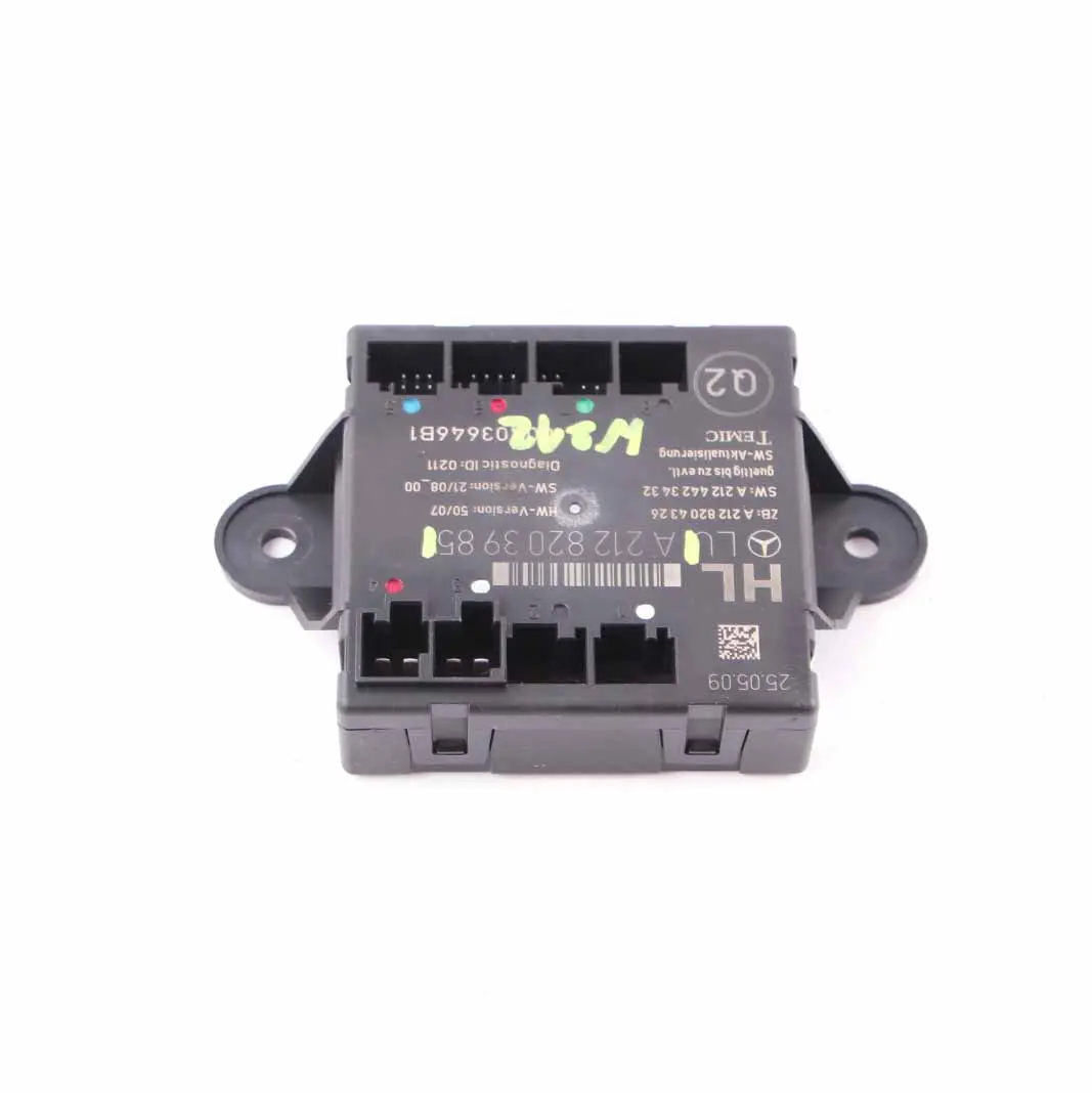 Modulo Porta Di Controllo Posteriore Sinistro per Mercedes W204 W212 con numero di parte A2128203985 Mercedes W204 W212 Modulo Porta Di Controllo Posteriore Sinistro - SKU A2128203985 - Numero di parte A2128203985