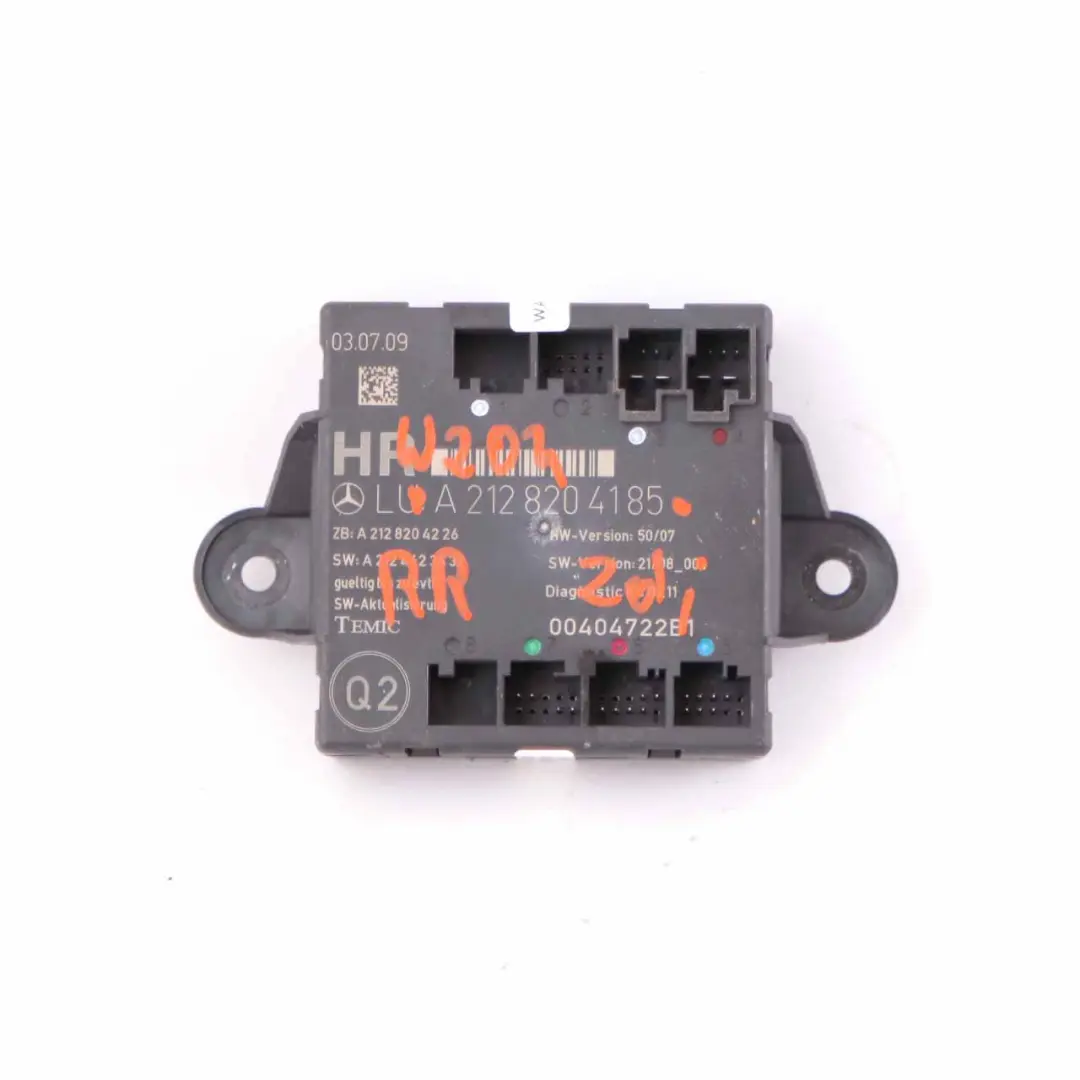 Door Module Control Unit Module Rear Right O/S to Mercedes W204 W212 with Part number A2128204185 Mercedes W204 W212 Door Module Control Unit Module Rear Right O/S - SKU A2128204185 - Part number A2128204185
