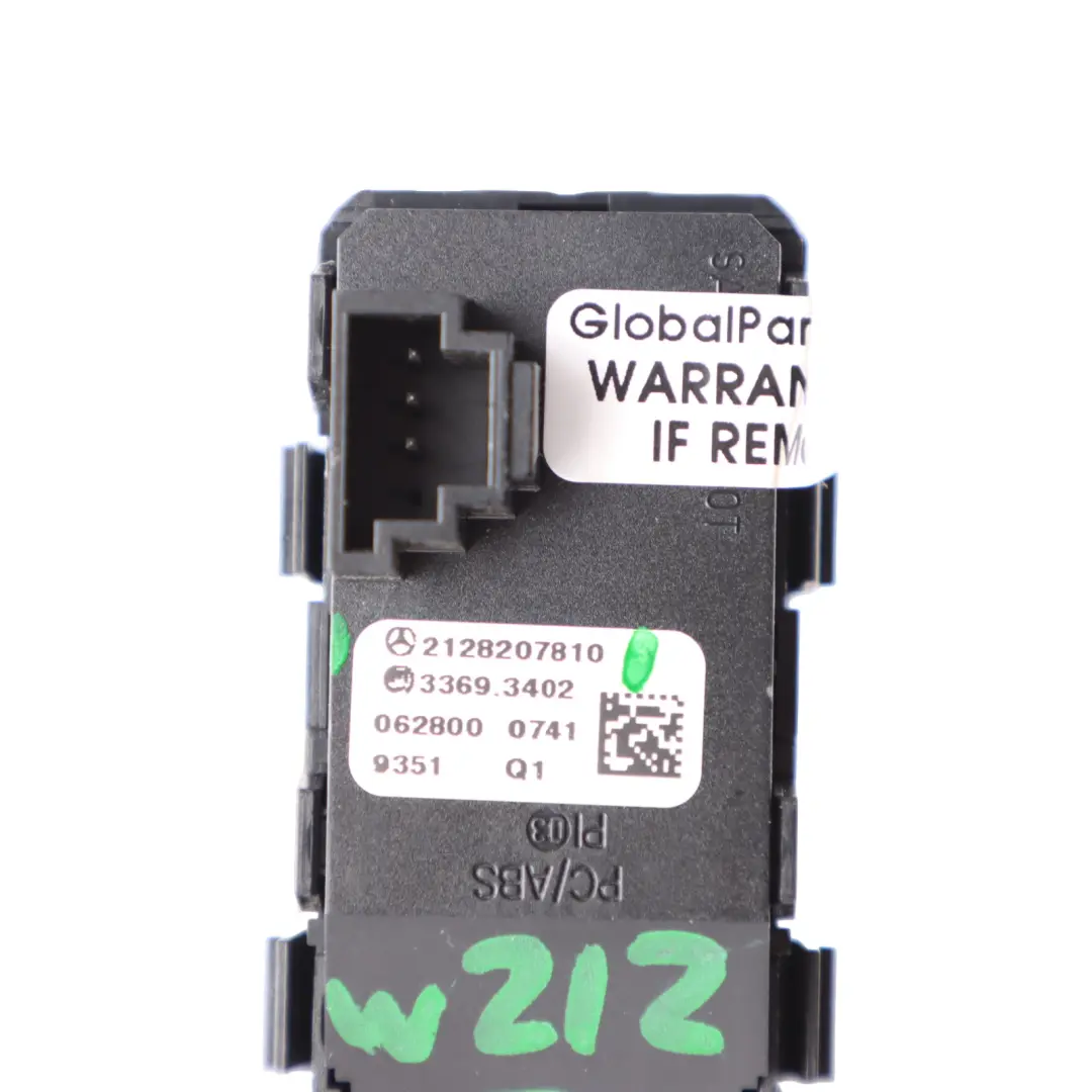 Warning Indicator Switch to Mercedes W212 with Part number A2128207810 Mercedes W212 Warning Indicator Switch - SKU A2128207810 - Part number A2128207810