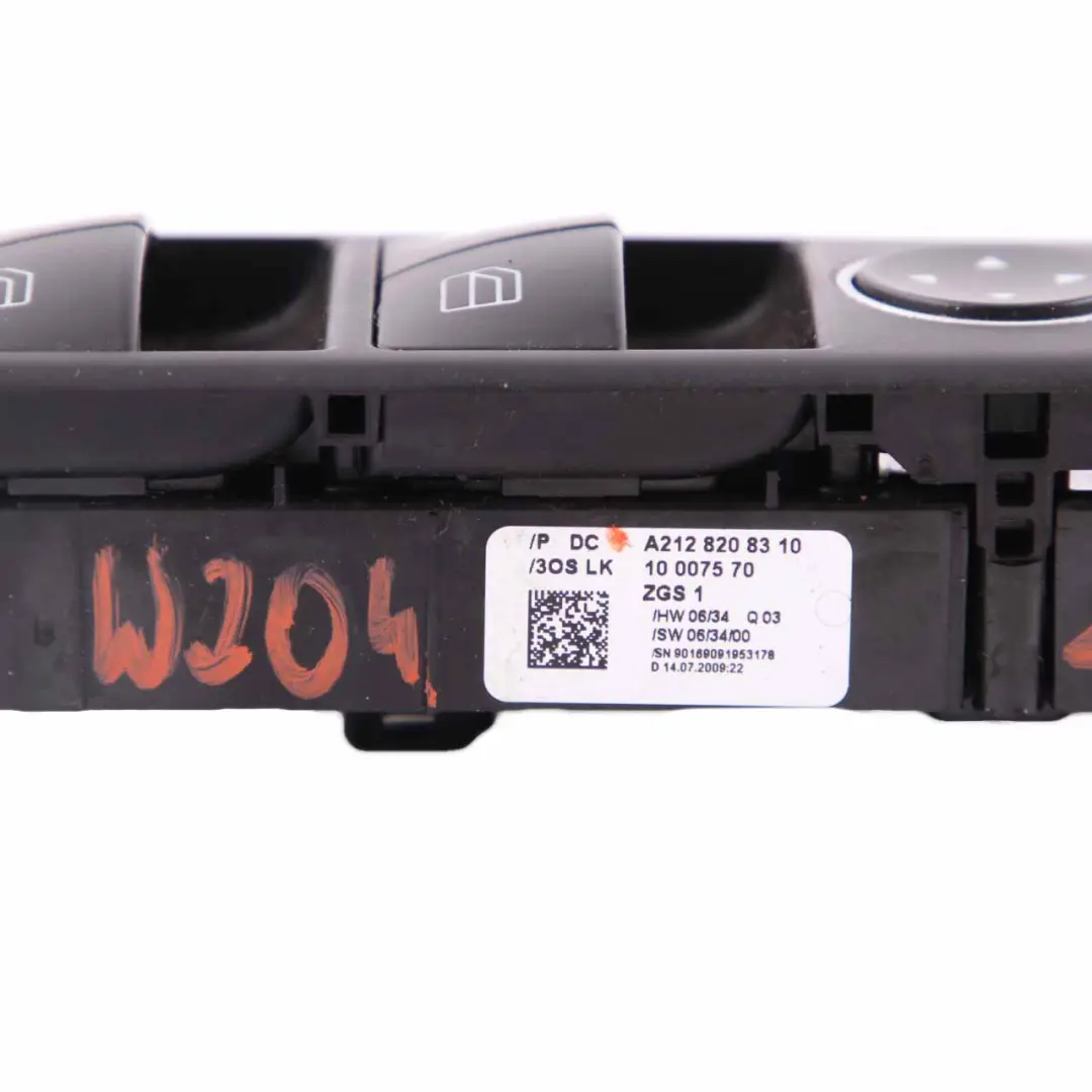  Interruttore Alzacristalli Mercedes W204 W207 W212 Lato Conducente Auto Dip - SKU A2128208310 - Numero di parte A2128208310