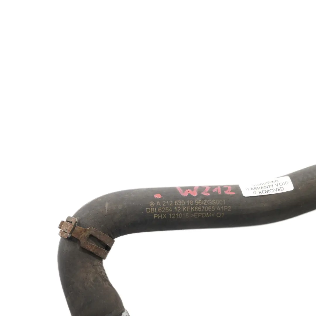 Water Pipe Mercedes W212 Engine Cooling Coolant Hose Line to with Part number A2128301896 Water Pipe Mercedes W212 Engine Cooling Coolant Hose Line - SKU A2128301896 - Part number A2128301896