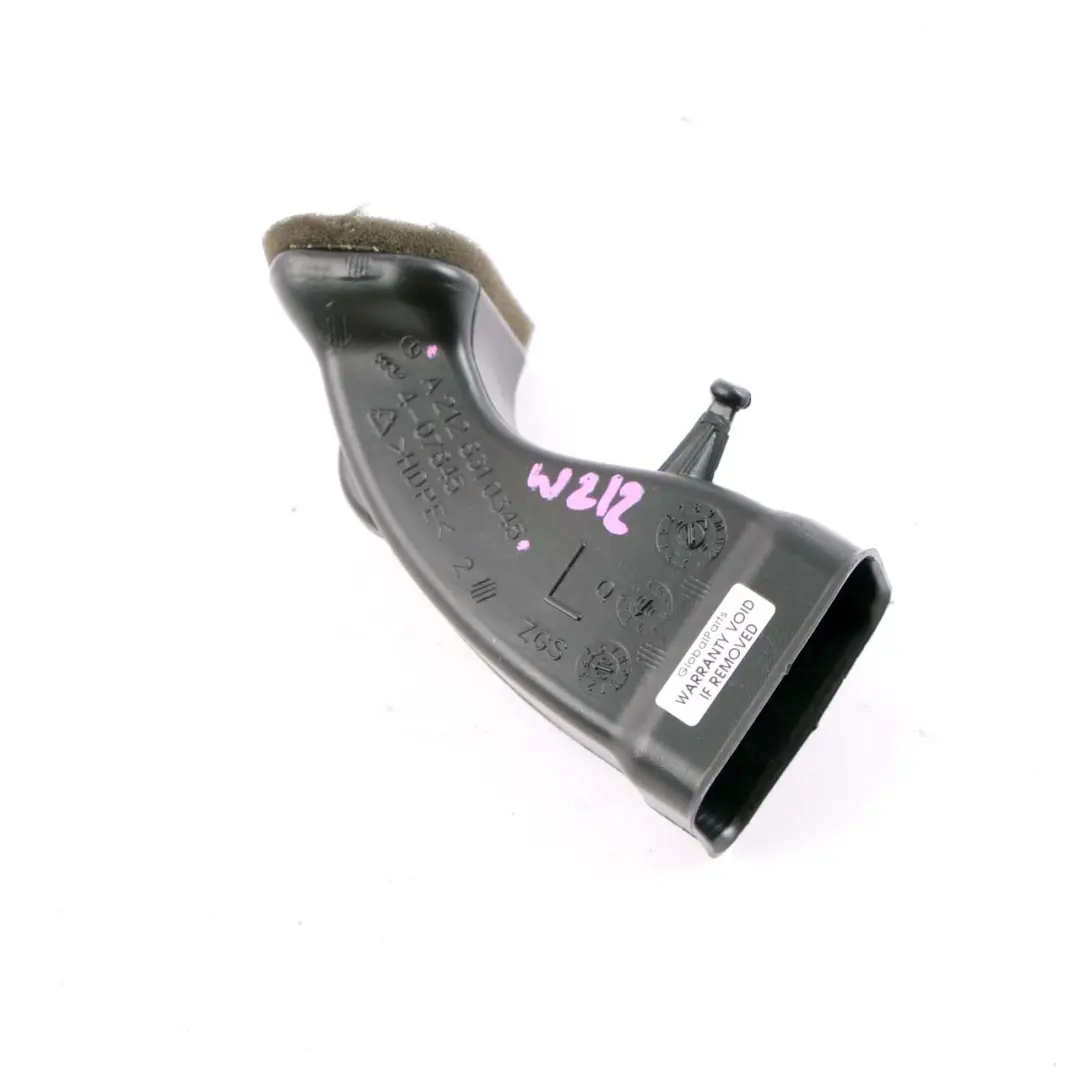 Intake Inlet Duct Hose Pipe Channel Left N/S to Mercedes W212 Air with Part number A2128310345 Mercedes W212 Air Intake Inlet Duct Hose Pipe Channel Left N/S - SKU A2128310345 - Part number A2128310345