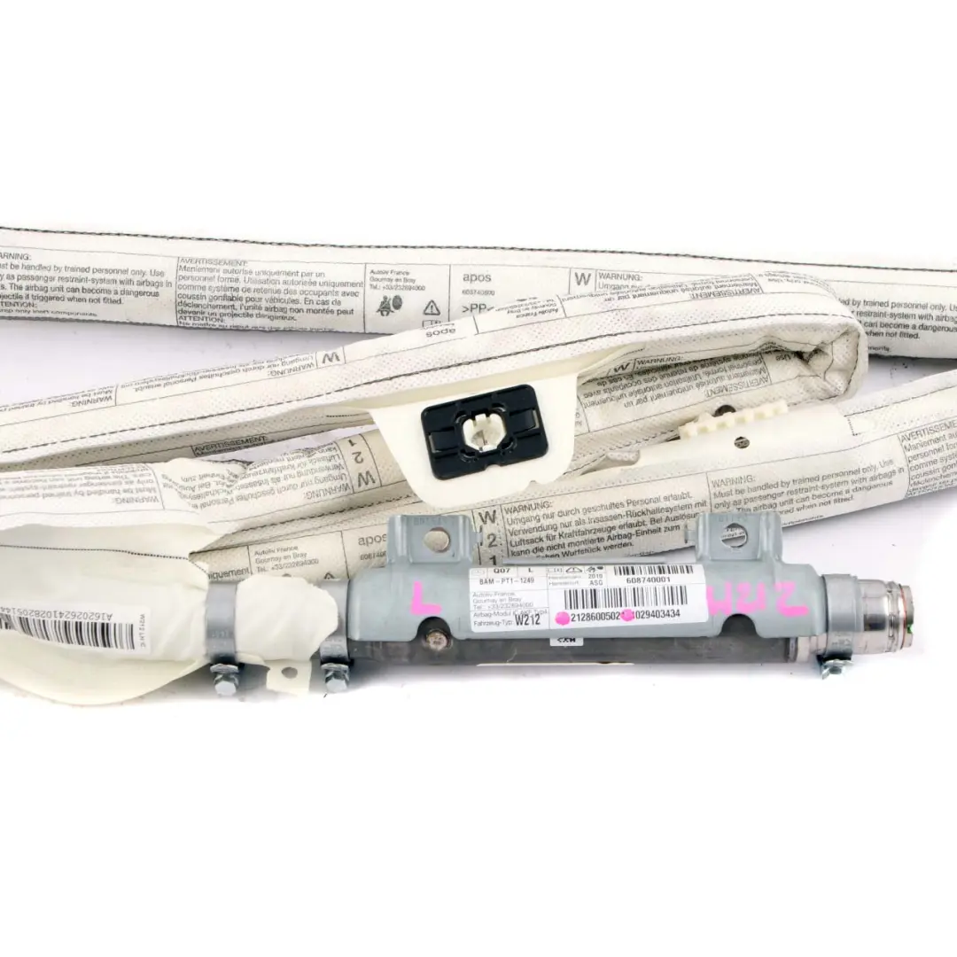 Mercedes W212 Head Air Module Roof Curtain Left N/S - SKU A2128600502 - Part number A2128600502