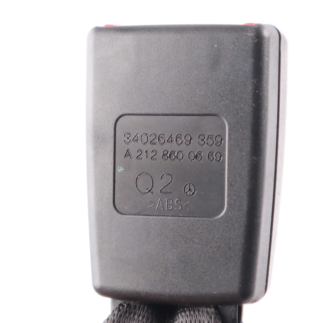 Seat Belt Buckle Mercedes W212 CLS C218 Rear Middle Centre Right O/S - SKU A2128600669 - Part number A2128600669