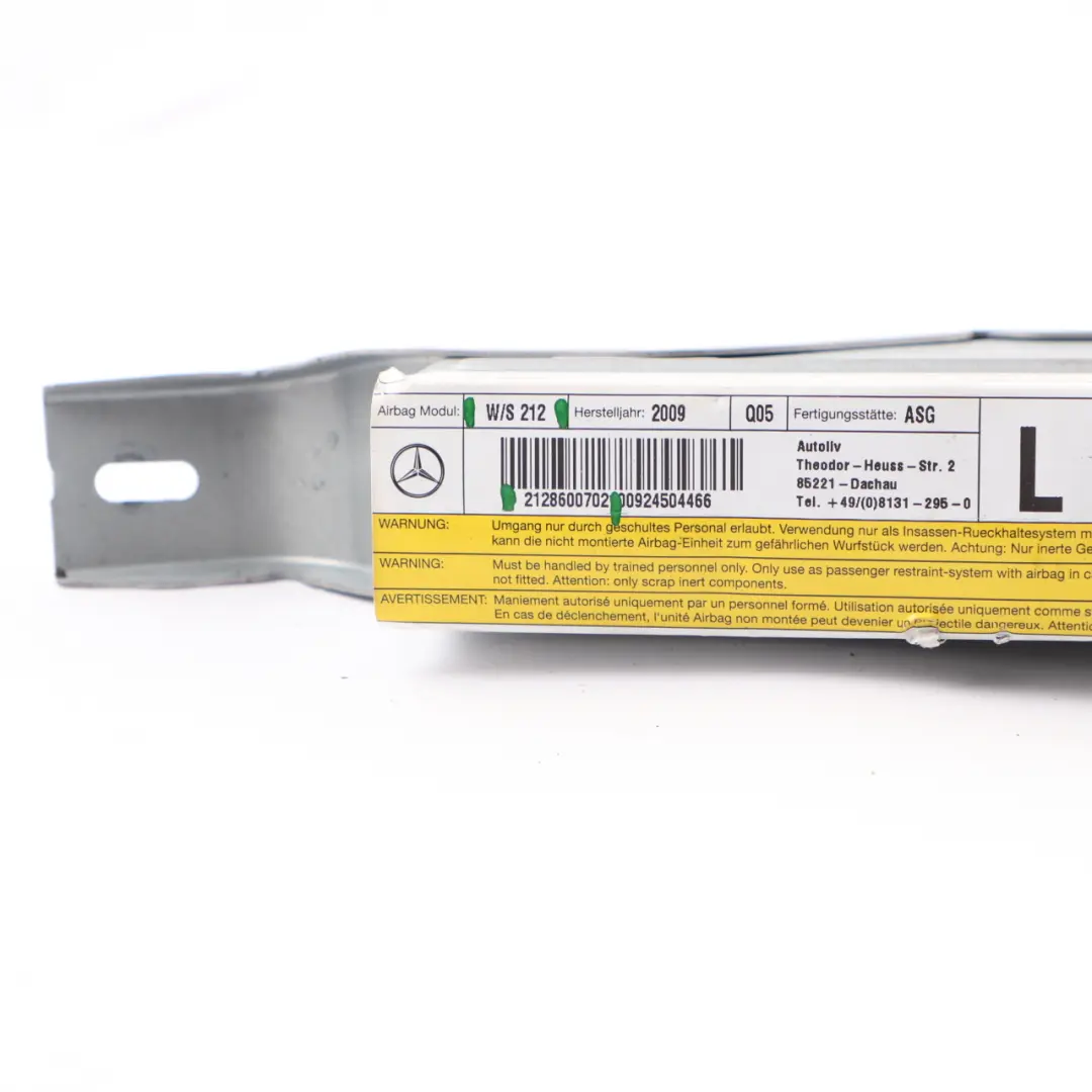 Module Rear Left N/S Door SRS Control Unit to Mercedes W212 Air with Part number A2128600702 Mercedes W212 Air Module Rear Left N/S Door SRS Control Unit - SKU A2128600702 - Part number A2128600702