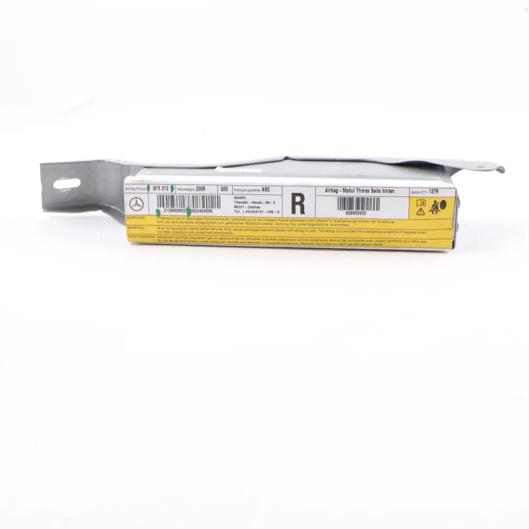 Module Rear Right O/S Door SRS Control Unit to Mercedes W212 Air with Part number A2128600802 Mercedes W212 Air Module Rear Right O/S Door SRS Control Unit - SKU A2128600802 - Part number A2128600802