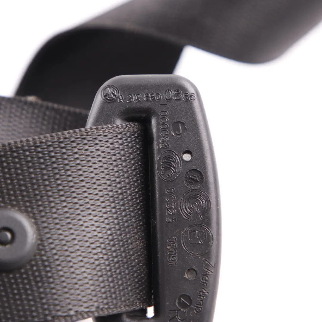 Belt Mercedes W212 W218 Safety Seatbelt Front Right O/S Black to Seat with Part number A2128600886 Seat Belt Mercedes W212 W218 Safety Seatbelt Front Right O/S Black - SKU A2128600886 - Part number A2128600886