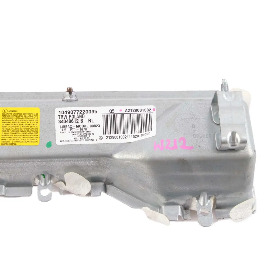 Driver's Side Front Dashboard Knee Airbag to Mercedes W212 with Part number A2128601002 Mercedes W212 Driver's Side Front Dashboard Knee Airbag - SKU A2128601002 - Part number A2128601002