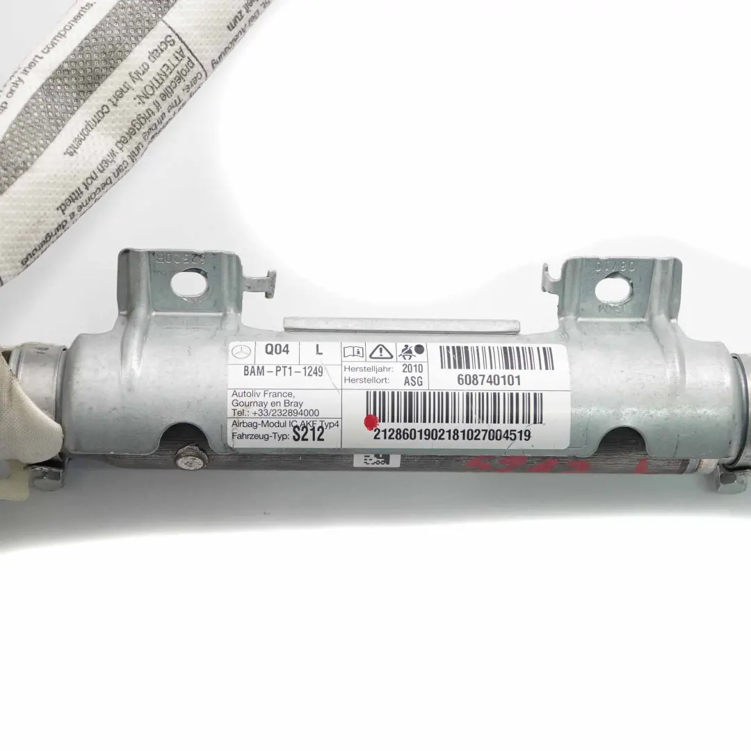 Tenda Da Tetto Mercedes S212 Touring Airbag Testa Sinistra per con numero di parte A2128601902 Tenda Da Tetto Mercedes S212 Touring Airbag Testa Sinistra - SKU A2128601902 - Numero di parte A2128601902