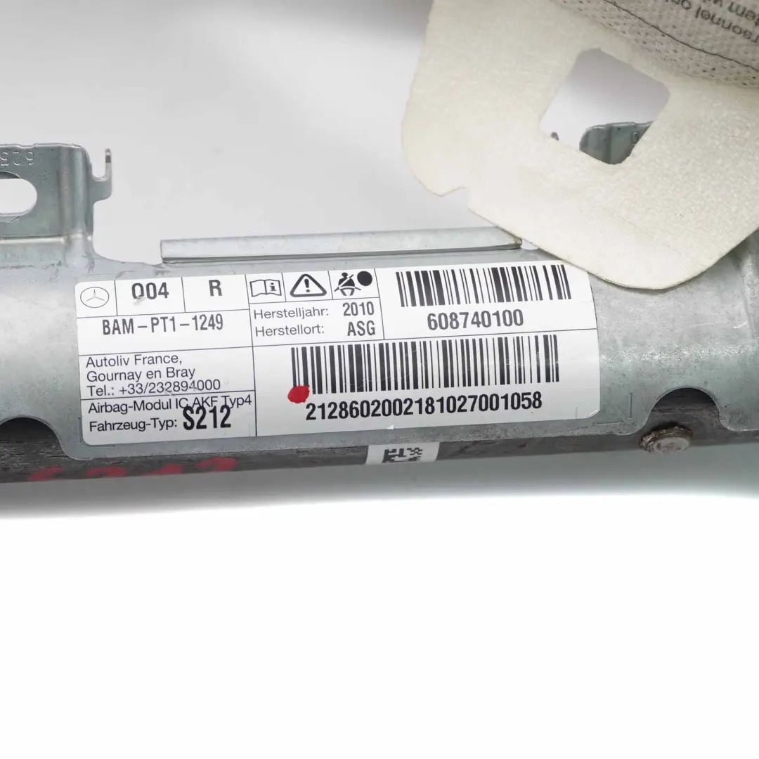 Cortina De Techo Mercedes S212 Touring Airbag De Cabeza Derecho - SKU A2128602002 - Número de pieza A2128602002