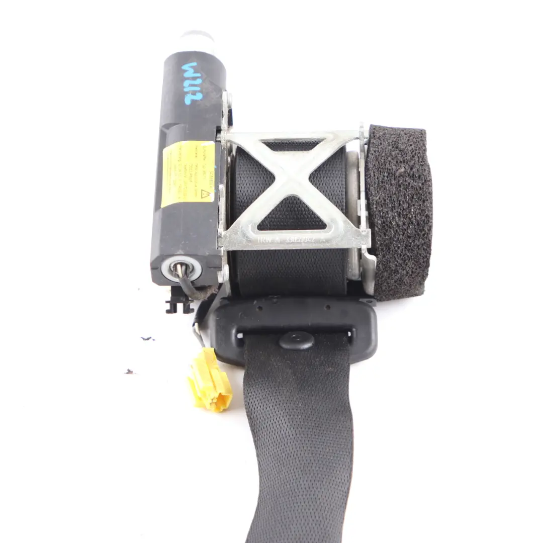 Mercedes W212 Seat Belt Safety Rear Left N/S Black - SKU A2128605385 - Part number A2128605385
