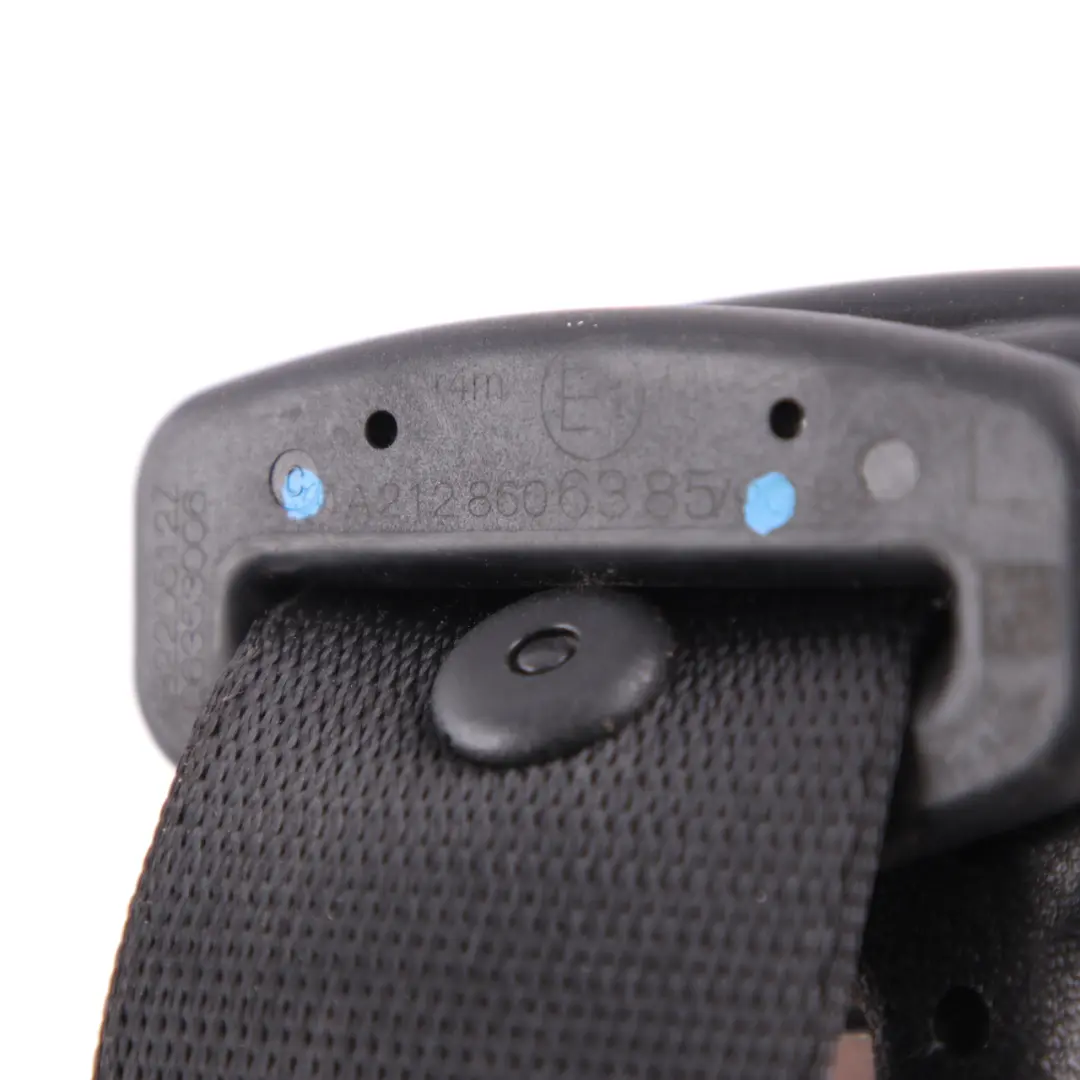 Belt Safety Belt Rear Left N/S Black to Mercedes S212 Seat with Part number A2128606385 Mercedes S212 Seat Belt Safety Belt Rear Left N/S Black - SKU A2128606385 - Part number A2128606385
