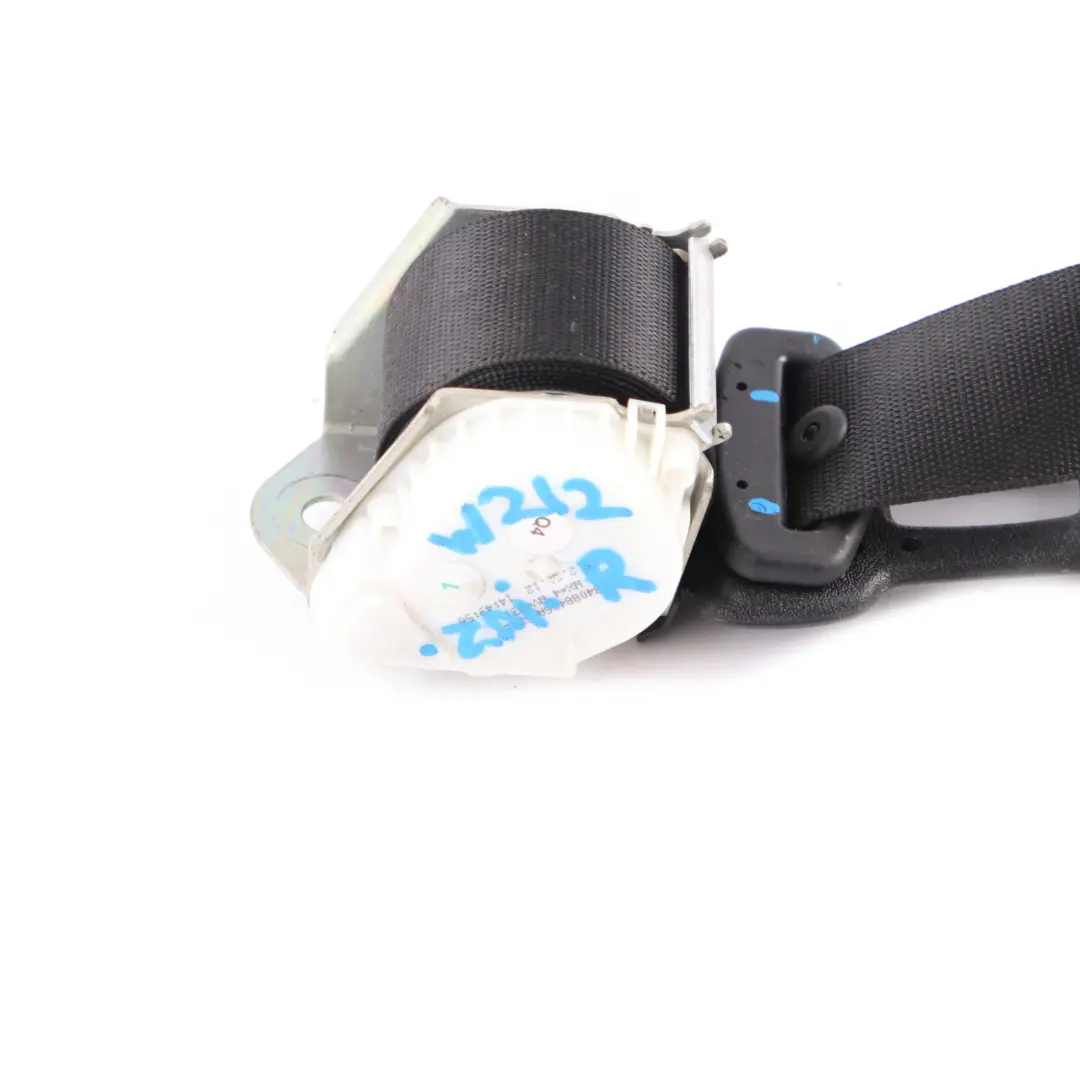 Belt Rear Right O/S Seatbelt Black to Mercedes S212 Seat with Part number A2128606485 Mercedes S212 Seat Belt Rear Right O/S Seatbelt Black - SKU A2128606485 - Part number A2128606485
