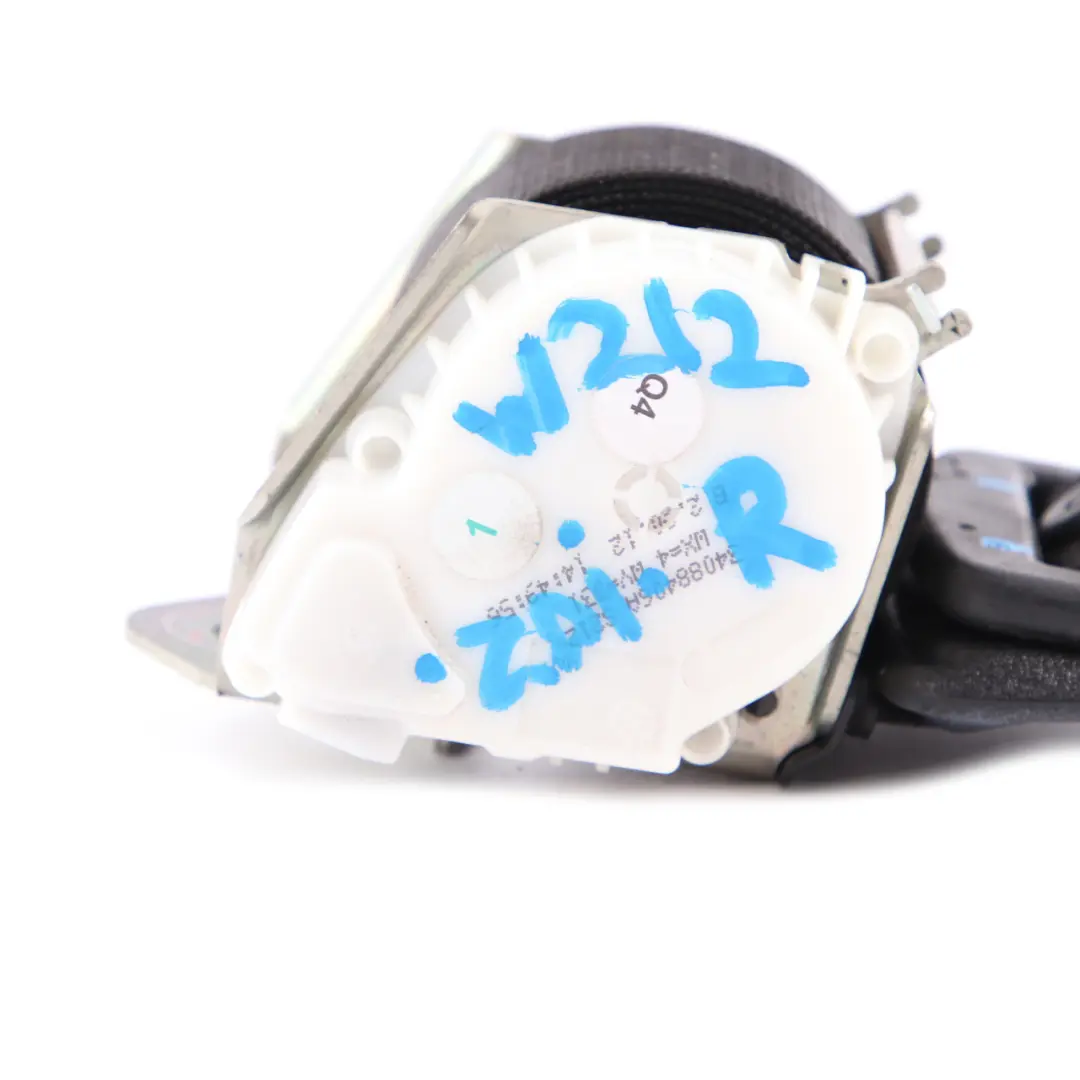 Belt Rear Right O/S Seatbelt Black to Mercedes S212 Seat with Part number A2128606485 Mercedes S212 Seat Belt Rear Right O/S Seatbelt Black - SKU A2128606485 - Part number A2128606485