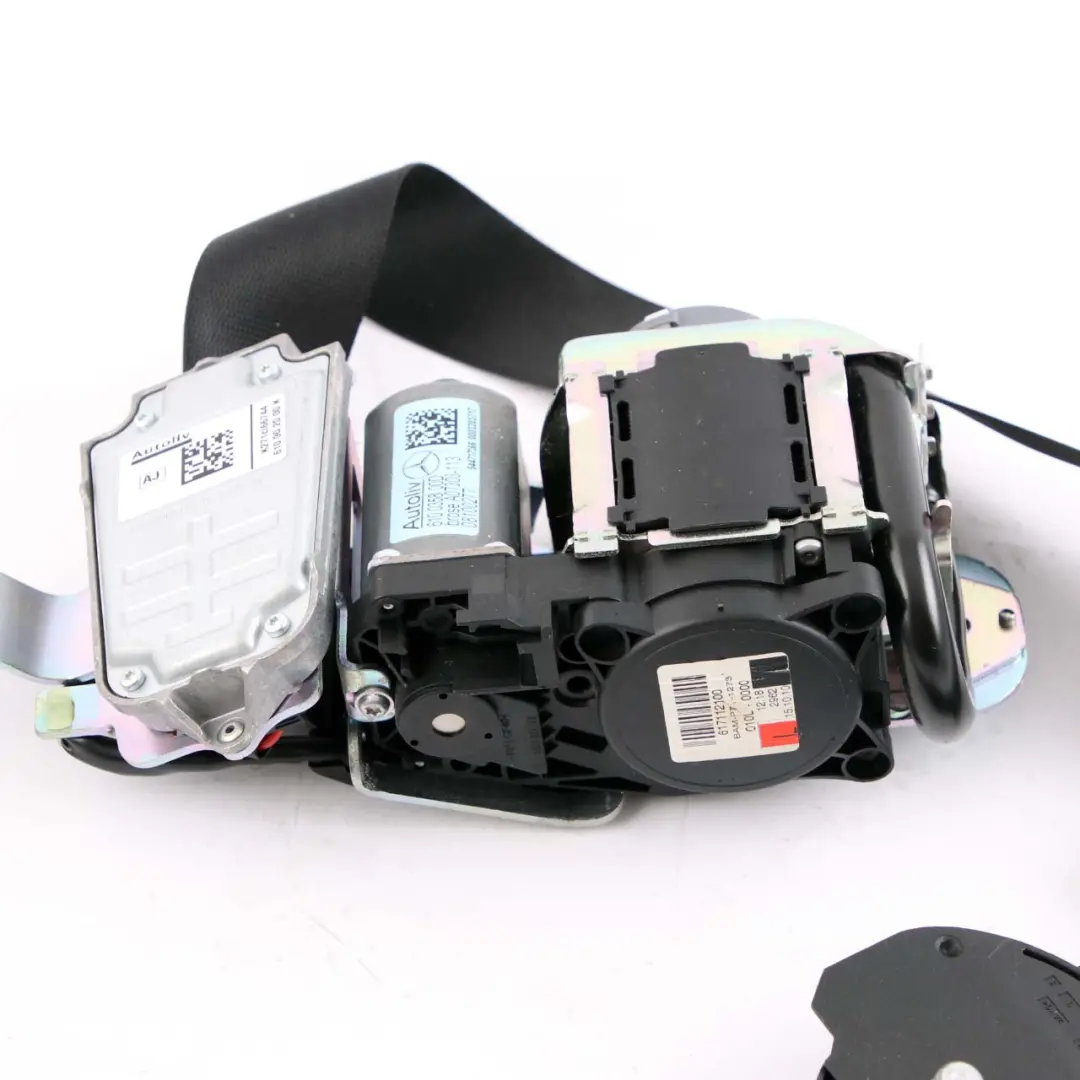 Mercedes W212 Seat Belt Safety Front Left N/S Black - SKU A2128607585 - Part number A2128607585