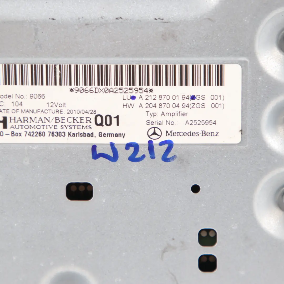 Wzmacniacz Dźwięku Audio Harman Becker do Mercedes W204 W212 C218 o numerze A2128700194 Mercedes W204 W212 C218 Wzmacniacz Dźwięku Audio Harman Becker - SKU A2128700194 - Numer Części A2128700194