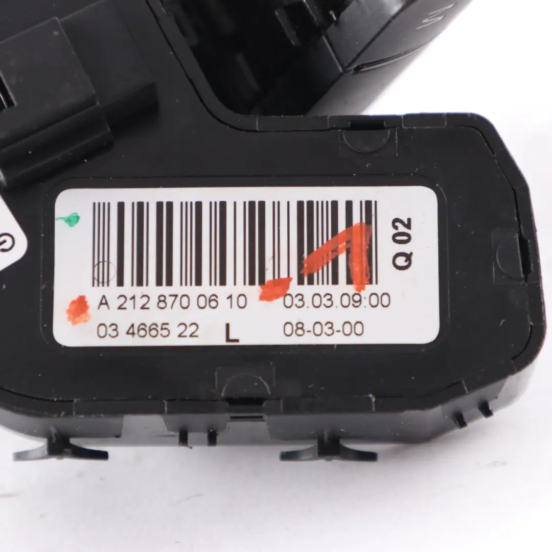 Switch Mercedes C207 W212 Memory Adjustment Door Front Left N/S to Seat with Part number A2128700610 Seat Switch Mercedes C207 W212 Memory Adjustment Door Front Left N/S - SKU A2128700610-1 - Part number A2128700610