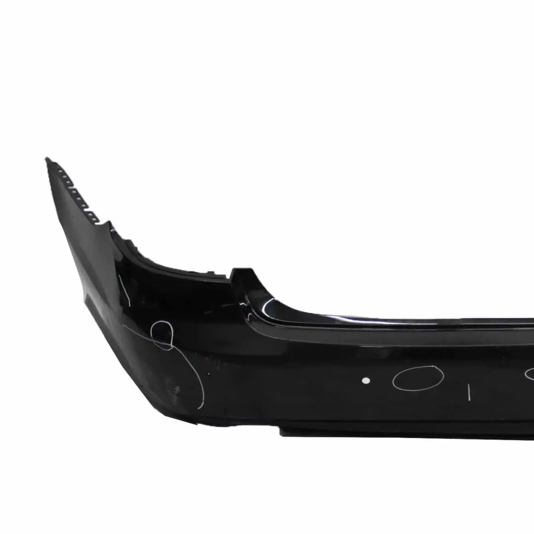 Bumper AMG Saloon Trim Panel Cover Obsidian Black - 197 to Mercedes W212 Rear with Part number A2128802940 Mercedes W212 Rear Bumper AMG Saloon Trim Panel Cover Obsidian Black - 197 - SKU A2128802940-OB - Part number A2128802940