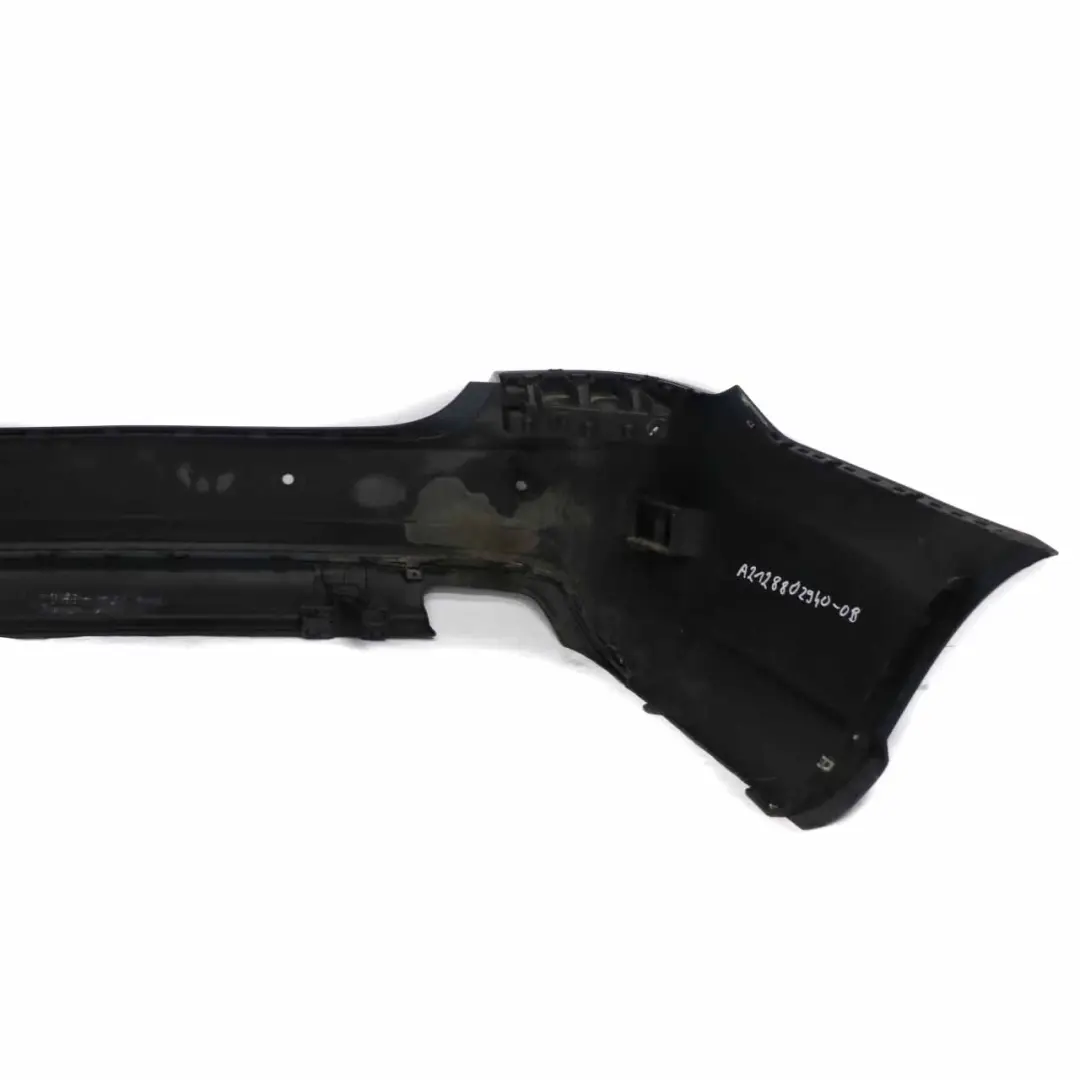Mercedes W212 Rear Bumper AMG Saloon Trim Panel Cover Obsidian Black - 197 - SKU A2128802940-OB - Part number A2128802940