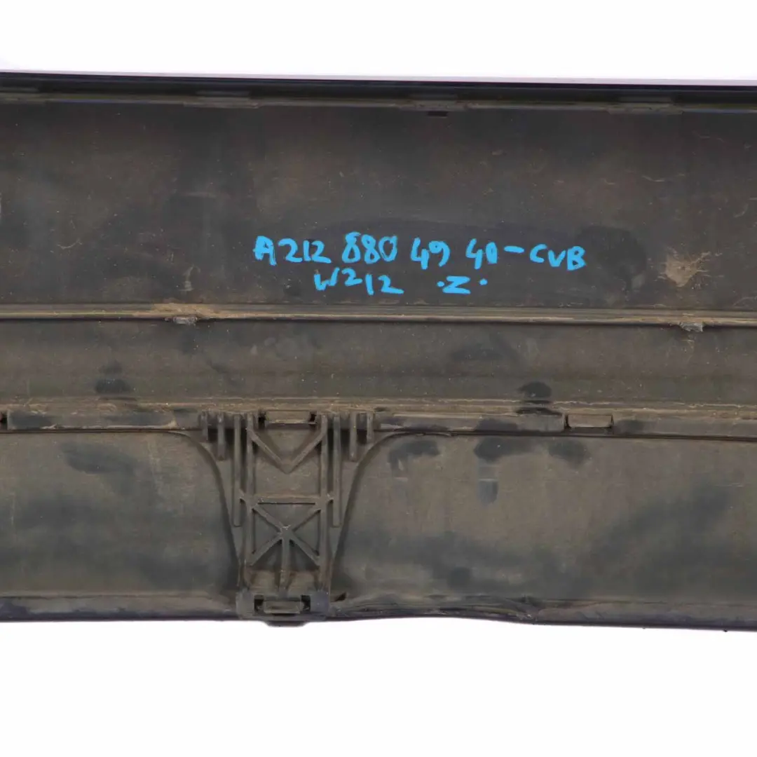 Bumper Avantgarde Trim Panel Cavansite Blue Metallic - 890 to Mercedes W212 Rear with Part number A2128804940 Mercedes W212 Rear Bumper Avantgarde Trim Panel Cavansite Blue Metallic - 890 - SKU A2128804940-CVB - Part number A2128804940