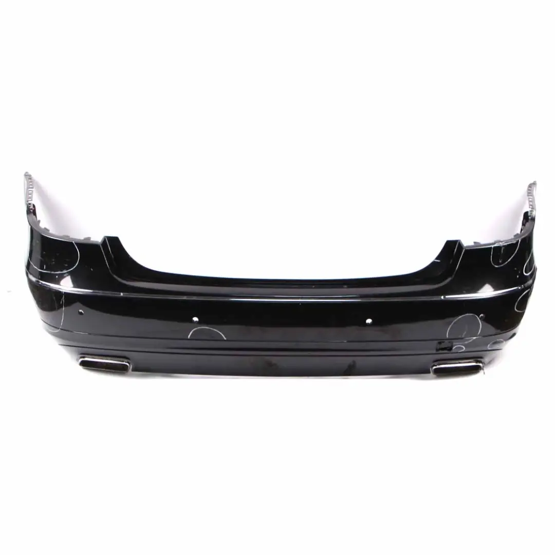 Bumper Avantgarde Trim Panel Obsidian Black - 197 to Mercedes W212 Rear with Part number A2128804940 Mercedes W212 Rear Bumper Avantgarde Trim Panel Obsidian Black - 197 - SKU A2128804940-OB - Part number A2128804940