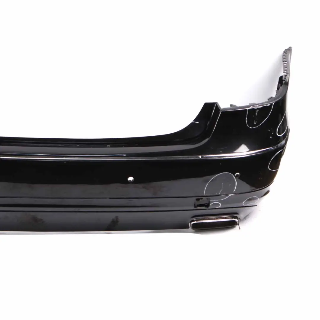 Bumper Avantgarde Trim Panel Obsidian Black - 197 to Mercedes W212 Rear with Part number A2128804940 Mercedes W212 Rear Bumper Avantgarde Trim Panel Obsidian Black - 197 - SKU A2128804940-OB - Part number A2128804940