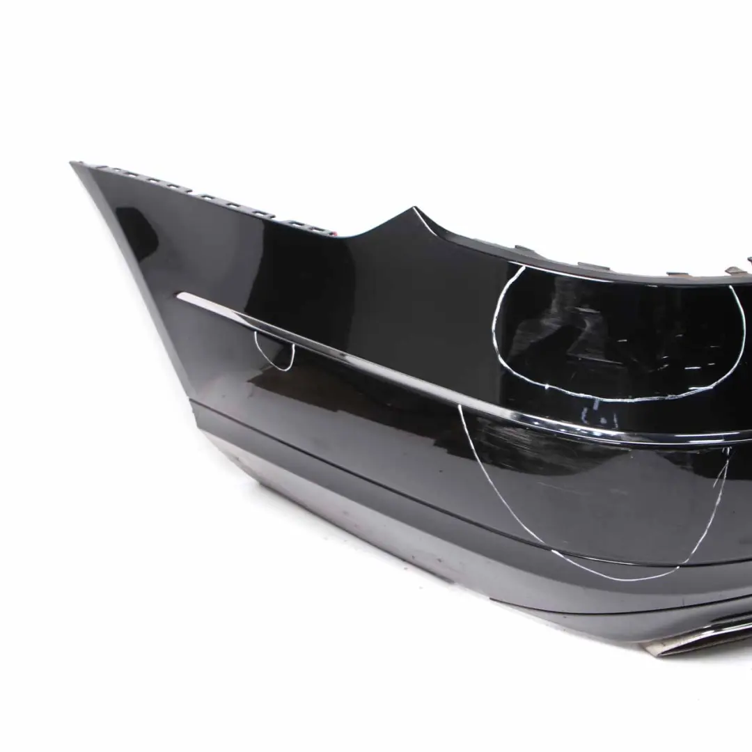 Bumper Avantgarde Trim Panel Obsidian Black - 197 to Mercedes W212 Rear with Part number A2128804940 Mercedes W212 Rear Bumper Avantgarde Trim Panel Obsidian Black - 197 - SKU A2128804940-OB - Part number A2128804940