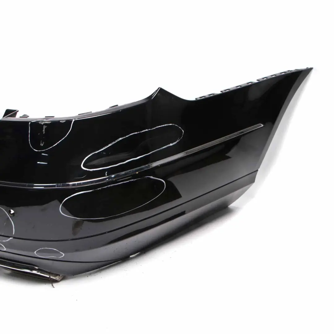 Mercedes W212 Rear Bumper Avantgarde Trim Panel Obsidian Black - 197 - SKU A2128804940-OB - Part number A2128804940