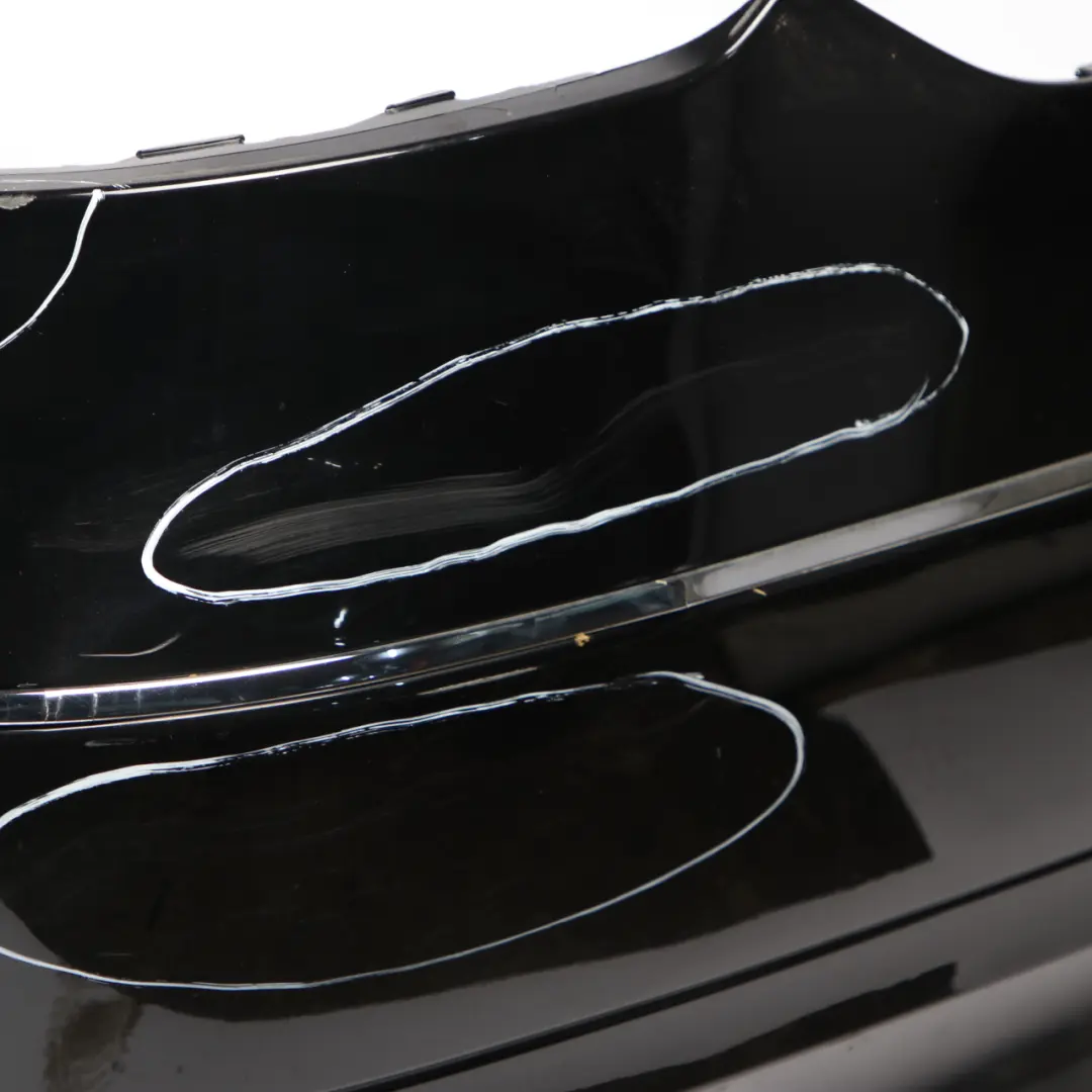 Bumper Avantgarde Trim Panel Obsidian Black - 197 to Mercedes W212 Rear with Part number A2128804940 Mercedes W212 Rear Bumper Avantgarde Trim Panel Obsidian Black - 197 - SKU A2128804940-OB - Part number A2128804940