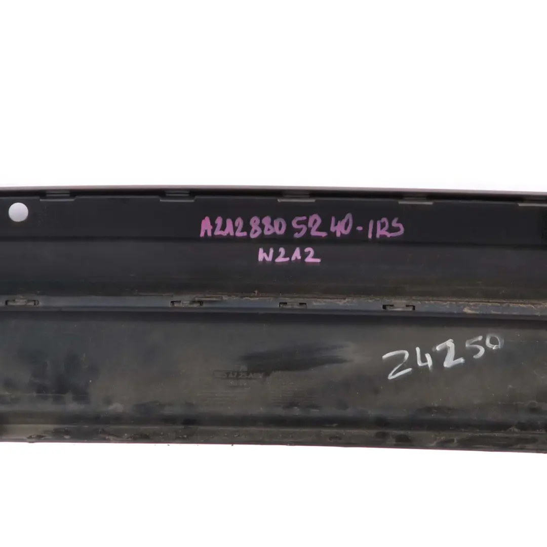 Bumper Sport Trim Panel Iridium Silver Metallic - 775 to Mercedes W212 Rear with Part number A2128805240 Mercedes W212 Rear Bumper Sport Trim Panel Iridium Silver Metallic - 775 - SKU A2128805240-IRS - Part number A2128805240