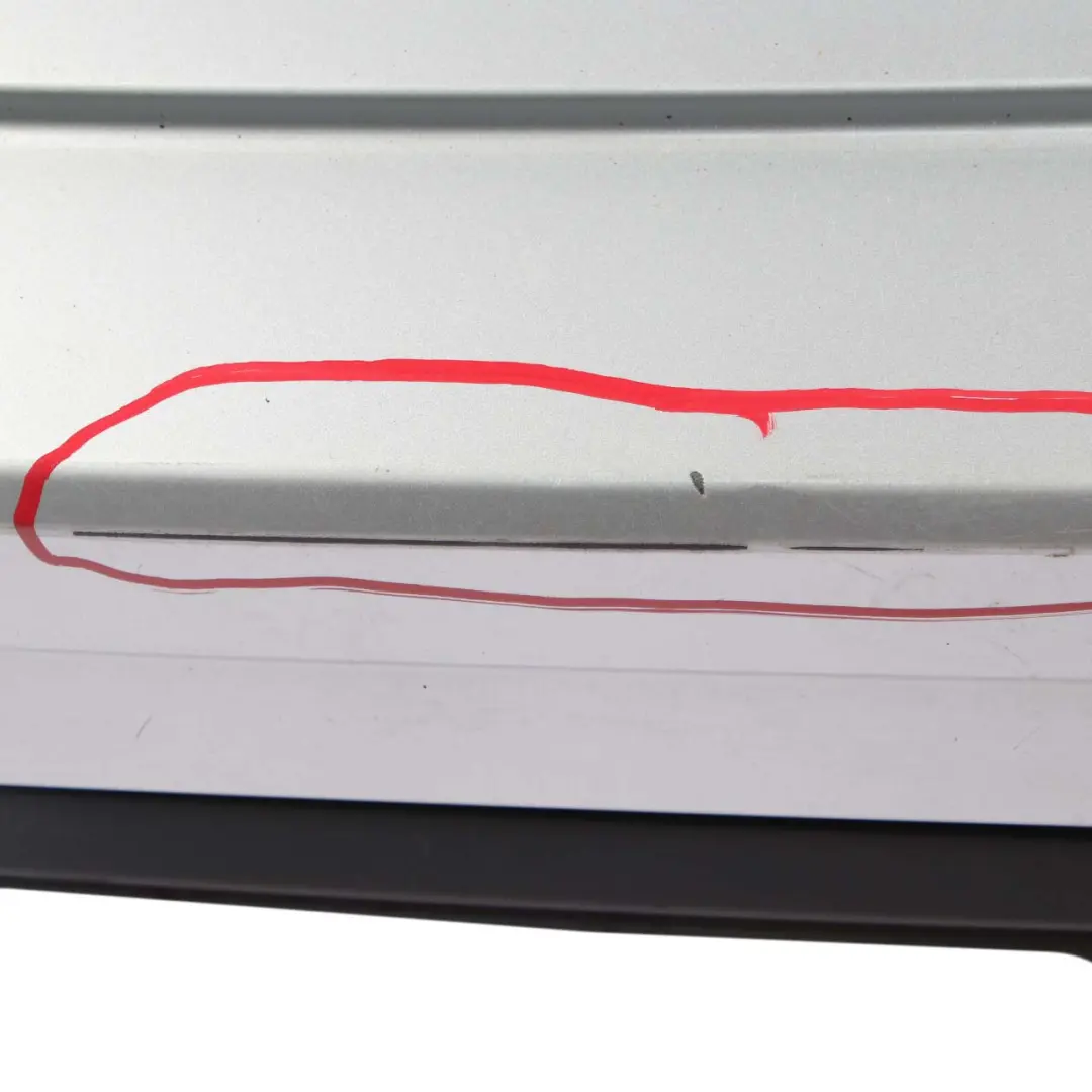 Bumper Sport Trim Panel Iridium Silver Metallic - 775 to Mercedes W212 Rear with Part number A2128805240 Mercedes W212 Rear Bumper Sport Trim Panel Iridium Silver Metallic - 775 - SKU A2128805240-IRS - Part number A2128805240