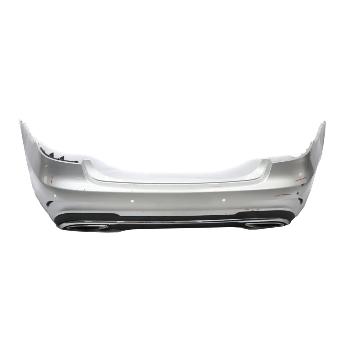 Bumper AMG Trim Panel Iridium Silver Metallic - 775 to Mercedes W212 Rear with Part number A2128853538 Mercedes W212 Rear Bumper AMG Trim Panel Iridium Silver Metallic - 775 - SKU A2128853538-IRS - Part number A2128853538