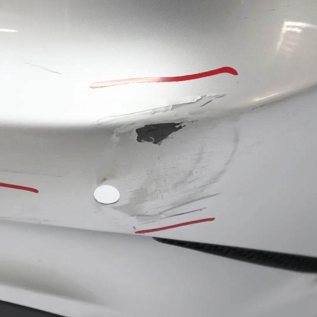 Bumper AMG Trim Panel Iridium Silver Metallic - 775 to Mercedes W212 Rear with Part number A2128853538 Mercedes W212 Rear Bumper AMG Trim Panel Iridium Silver Metallic - 775 - SKU A2128853538-IRS - Part number A2128853538