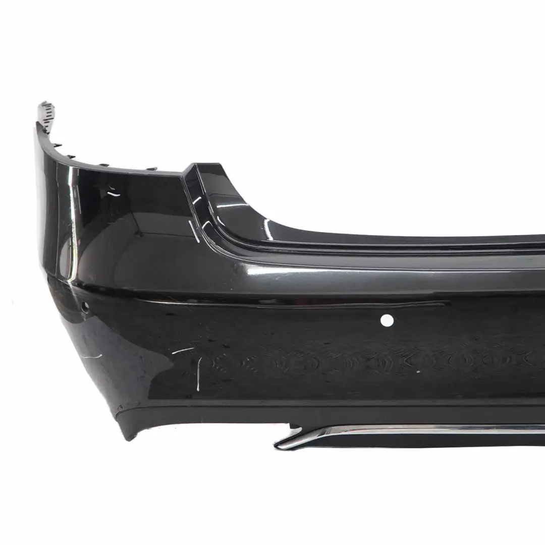Bumper Saloon Trim Panel Cover Obsidian Black - 197 to Mercedes W212 Rear with Part number A2128858325 Mercedes W212 Rear Bumper Saloon Trim Panel Cover Obsidian Black - 197 - SKU A2128858325-OB - Part number A2128858325